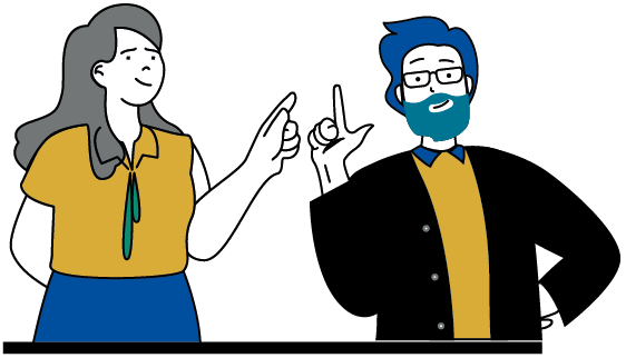 Man-Frau-Fingerzeig Man-Frau-Fingerzeig
